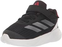 adidas Kids Duramo SL Elastic Lace Sneaker, Core Black/Iron Metallic/Better Scarlet, 9 US Unisex Toddler