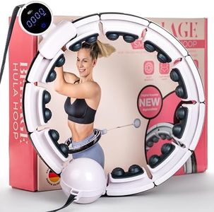 Bellage® Smart Hula Hoop Reifen Erwachsene und Anfänger - Hula Hoop mit Gewicht Kugel Ball und Zähler - Hullahub Reifen zum Abnehmen für Training mit Spaß - Hoola Hoop Reifen