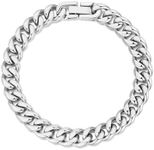 Philip Jones Men's 9mm Stainless Steel 8.5 Inch Curb Chain Bracelet