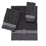 Avanti Linens - 3pc Towel Set, Soft & Absorbent Cotton Towel (Braided Medallion Collection)