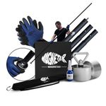 Magnetar Fishing Kit - 1000 Kg Magnet, Prodding Stick, Gloves, Cover, Glue - 360 Degree Pull Force