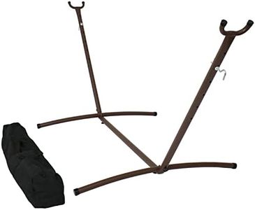 Sunnydaze Brazilian Portable Steel Hammock Stand with Carrying Case - 400-Pound Capacity - Bronze Finish
