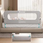 Bed Rail for Toddlers, Baby Bed Rail Guard with U-Shape Base, Height Adjustable & Foldable Toddler Bed Rails for Full Size, Queen, King, Twin