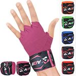 AQF 4.5m Hand Wraps Inner Gloves MMA Boxing Bandages Training Muay Thai Stretch (Pink)