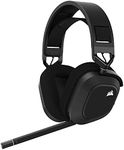 Corsair HS80 RGB Wireless Premium Gaming Headset with Dolby Atmos Audio (Low-Latency, Omni-Directional Microphone, 60ft Range, Up to 20 Hours Battery Life, PS5/PS4 Wireless Compatibility) Black