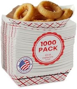 MT Products Plaid Charcuterie Trays 1/2 lb. - Disposable Paper Food Tray (Pack of 1000) - Made in the USA