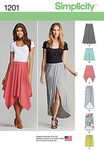 Simplicity Pattern 1201 Misses Knit Pull-On Skirts with Length Variations Sizes 14-16-18-20-22