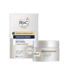 RoC - Derm Correxion Contour Cream for Face, Neck, & Jawline - Visible Face Lift, Neck Firming Treatment - Pure Retinol & Swertiamarin Formula - Hydrating Skincare - 50 ml