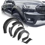 JHCHAN Wheel Arch Extension Kits For Ford Ranger 2019-2022 Wide Arches Wheel Arch Flares Body Styling Rivet Trim Fitting 28 MM Extra Tyre Coverage