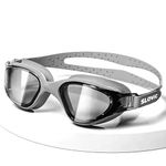SLOVIC Swimming Goggles for Men [Grey] | Swimming Goggles for Women | Anti-Fog & UV Protected Swimming Glasses for Men & Women | Unisex Swimming Accessories | Leaf-Proof Goggle with Adjustable Straps