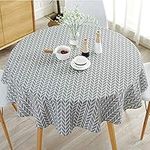 Cotton Linen Tablecloth Round Simpl