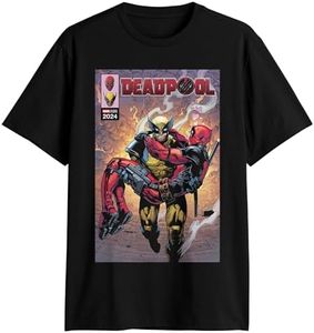 Marvel Deadpool 3 Wolverine Carrying Onesided Cover T-shirt, noir, Taille XL