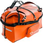 Earth Pak Waterproof Duffel - Large 160L Dry Bag 1680D TPU - Heavy Duty Camping Gear - 8x8 Popout Pocket - Boat and Marine Gear for Kayaking (Orange)