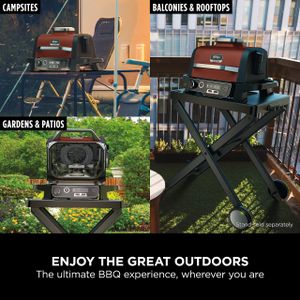 Ninja Woodfire Electric Grill, Red – Outdoor BBQ & Smoker