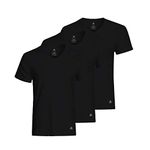 ATEK Men’s Stay Tucked Cooling Undershirts | Moisture Wicking Sweatproof Breathable V Neck T Shirts, Extra Long, Black (3 Pack), X-Large