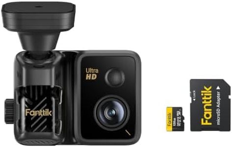 Fanttik Luma K10 Apex Dash Cam And 128GB SD Card | Fanttik Luma K10 Apex Dashcam Front Rear, STARVIS 2 Sensor, AI Algorithm AI Color and Night Vision Enhancement, Touch Screen