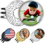 xrlsg Custom Golf Ball Marker and Hat Clip 1 Set Magnetic Hat Clip with Your Personalized Photo Logo for Golfers Boyfriend