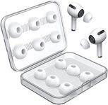 12 Pieces Replacement Ear Tips for AirPods Pro Accessory Silicone Ear Buds Tips, Silicone Airpods Pro Ear Tips with Portable Storage Box and Fit in The Charging Case (S/M/L, White)