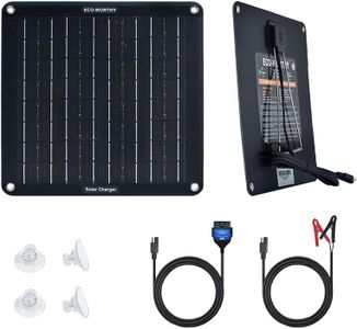 ECO-WORTHY 10W Upgraded Solar Car Battery Charger Maintainer 12V Waterproof Quick-Stand Support Solar Trickle Charger for Car Truck Boat Lawn Mower RV Trailer Tractor ATV Utility Vehicle Battery