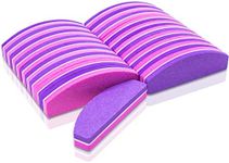 20 PCS Nail Buffer Blocks for Natural Gel Acrylic Nails, 100/180 Nail Buffer Files, Double-Sided Nail Sanding Blocks,Nail Buffing Block Manicure Tools Salon Home Use(Pink&Purple)