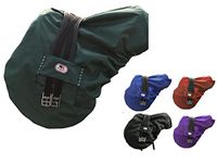 Majestic Ally Nylon Waterproof Fleece Lined Ride On English Saddle Cover-Multiple Color (Hunter Green)