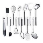 Berglander Stainless Steel Kitchen Utensil 12 Piece, Cooking Spoon, Kitchen Tools Cooking Utensil (12 Pieces)