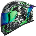 ILM Motorcycle Helmet Full Face with Pinlock Compatible Clear&Tinted Visors and Fins Street Bike Motocross Casco DOT(Legend Green, XX-Large)