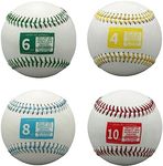 Play 9 Baseball Leather Weighted Baseball Training Set of 4 in for Teen and Adults for arm Velocity Training Ideal for Throwing and Pitching. (Set of 4)