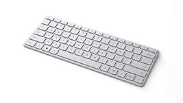 Microsoft Designer Compact Keyboard: Comfortable, Slim portable, Microsoft Wireless Keyboard with Bluetooth - Glacier (French)