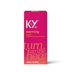 K-Y Warming Liquid Lube, Sensorial Personal Lubricant, Glycerin Based Formula, Safe to Use with Latex Condoms, for Men, Women and Couples, 2.5 FL OZ