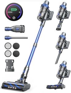 Buture Pro Cordless Vacuum Cleaner 450W/38Kpa Powerful Vacuum Stick with Intelligent Auto Mode, Color Touch Screen,Up to 55Mins,1.5L Dust cup, Lightweight Vacuum for Hard Floor Carpet Pet Hair