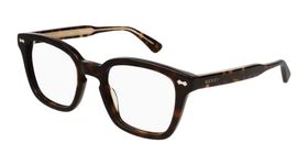 Gucci Vintage Eyeglasses GG0184O 50mm For Men Women - Bundle Ocu-Kit Eyewear Care Packet, Dark Havana, 50-21-145