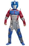 Optimus Prime Costume, Muscle Transformer Costumes for Boys, Padded Character Jumpsuit, Kids Size Small (4-6)