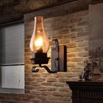 LightInTheBox Glass Wall Lamp Bedroom Bedside Wall Sconce Vintage Industrial Wall Light Fixtures for Living Room 1pcs