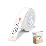 Label Maker Tape NIIMBOT D11 0.55"1.57" Adapted Label Print Paper Standard Laminated Office Labeling Tape Replacement for D11 Handheld Label Machine Waterproof Tear Proof 1 Roll 160 Pcs Foods