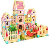 FunBlast Dream House Playset for Girls, DIY Pretend Doll Mansion with Accessories - 234 Pcs Dream House Building Blocks Kit, Dream Castle for 3+ Year Old Girls, Kids, Childrens (Multicolor)