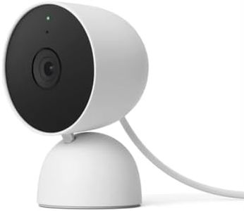 Google Nest Cam (Indoor, Wired) 2nd Gen, 1080p HDR Security Camera, Night Vision, Person/Pet/Vehicle Alerts, 2-Way Audio, 3-Hour Event History, Works Home, Snow, Bulk Packaging