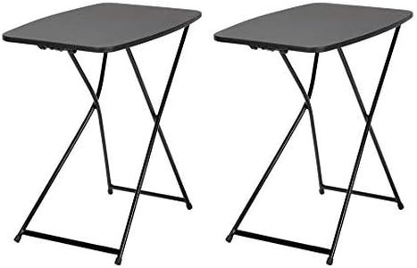 COSCO Multi-Purpose, Adjustable Height Personal Folding Activity Table, 2 Pack, Black