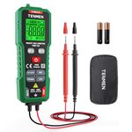 TESMEN TSM-192 Handheld Digital Multimeter, Voltage Tester with Leads, Voltmeter Measures Phase, NCV, AC/DC voltage, Resistance, Continuity & Live Wire for Automotive Testing, Household-Green