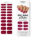 MOYOU LONDON Semi Cured Gel Nail Strips - 20 Pcs. Nail Wraps for Salon-Quality Manicure - Works with Any UV Nail Lamp - Easy to Apply, Trim, & Remove Gel Nail Stickers