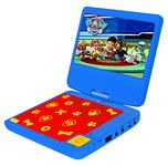 Lexibook DVDP6PA Paw Patrol Portable DVD Player with Car Adaptor and Remote, Blau/Rot