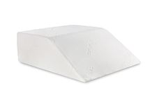 The White Willow Orthopedic Medical Grade Foam Bed Wedge Elevated Leg Rest Pillow for Improved Blood Circulation, Acid Reflux, Leg, Post Surgery (24" L x 21 "W x 7" H Inches)- White