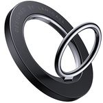 Lamicall Magnetic Finger Phone Ring Holder - Magnetic Phone Ring Holder for MagSafe, Magnet Ring Grip Stand, for iPhone 16 15 14 13 12, Pro, Pro Max, Mini, for Magsafe Accessories, Misty Black