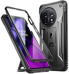 POETIC PC Revolution Case For Oneplus 11 5G 6.7"(2023),[20 Ft Mil-Grade Drop Tested],Full-Body Rugged Dual-Layer Shockproof Protective Cover With Kickstand And Built-In-Screen Protector,Black