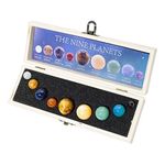 SM SunniMix 9 Planets Solar Decor Tumbled Crystal Gemstones Ball Set Celestial Creative Gift Crystals Desk Decoration