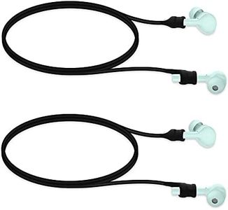 kwmobile Straps Compatible with Honor FlyPods Lite - 2X Silicone Holder for Wireless Earphones - Black