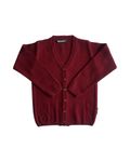 KIRONIKNIT Girls School Uniform Fullsleeves Cardigan Sweater (30, Maroon)