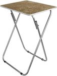 Home Basics Folding Table Multi-Purpose TV Tray, Brown