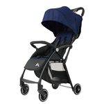 Alivio Lightweight Folding Baby Stroller Pushchair for Toddlers with Mosquito Nets, Anti-Friction Wheels Up to 3 Years (Blue)