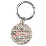 The Way Truth and Life Jesus Chrome Epoxy Christian Key Ring Keychain